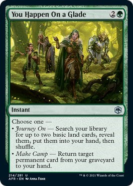 You Happen On a Glade (AFR) #214 Uncommon (Moderately Played) Adventures in the Forgotten Realms Magic: The Gathering: 2021