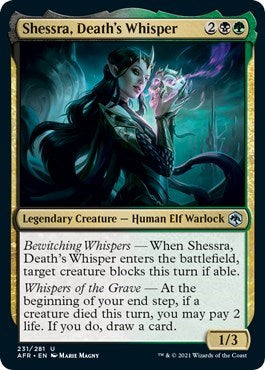 Shessra Deaths Whisper (AFR) #231 Uncommon Adventures in the Forgotten Realms Magic: The Gathering: 2021