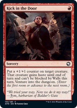 Kick in the Door (AFR) #153 Common (Lightly Played) Adventures in the Forgotten Realms Magic: The Gathering: 2021