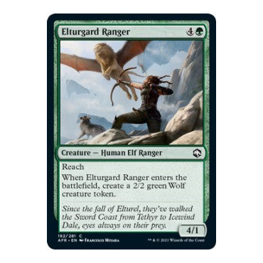 Elturgard Ranger (AFR) #182 Common Adventures in the Forgotten Realms Magic: The Gathering: 2021
