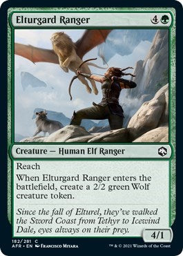 Elturgard Ranger (AFR) #182 Common Adventures in the Forgotten Realms Magic: The Gathering: 2021