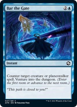 Bar the Gate (AFR) #47 Common (Lightly Played) Adventures in the Forgotten Realms Magic: The Gathering: 2021