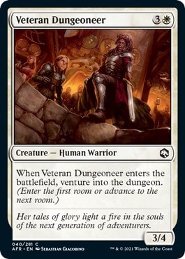 Veteran Dungeoneer (AFR) #40 Common (Lightly Played) Adventures in the Forgotten Realms Magic: The Gathering: 2021