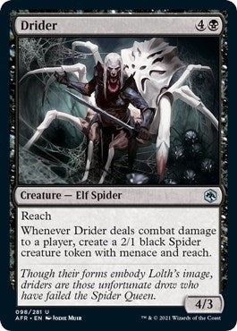 Drider (AFR) #98 Uncommon (Lightly Played) Adventures in the Forgotten Realms Magic: The Gathering: 2021
