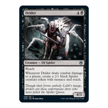 Drider (AFR) #98 Uncommon (Lightly Played) Adventures in the Forgotten Realms Magic: The Gathering: 2021