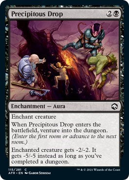 Precipitous Drop (AFR) #115 Common Adventures in the Forgotten Realms Magic: The Gathering: 2021