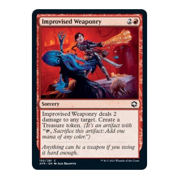 Improvised Weaponry (AFR) #150 Common Adventures in the Forgotten Realms Magic: The Gathering: 2021