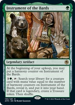 Instrument of the Bards (AFR) #190 Rare (Lightly Played) Adventures in the Forgotten Realms Magic: The Gathering: 2021