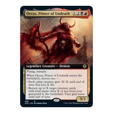 Orcus, Prince of Undeath (Extended Art) (AFR) #388 Rare (Lightly Played) Adventures in the Forgotten Realms Magic: The Gathering: 2021