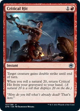 Critical Hit (AFR) #137 Uncommon Adventures in the Forgotten Realms Magic: The Gathering: 2021