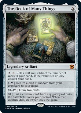 The Deck of Many Things (AFR) #241 Mythic Rare (Lightly Played) Adventures in the Forgotten Realms Magic: The Gathering: 2021