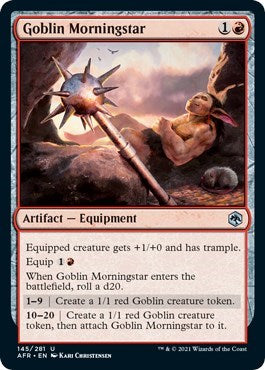 Goblin Morningstar (AFR) #145 Uncommon Adventures in the Forgotten Realms Magic: 2021