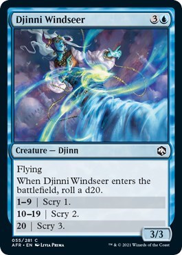 Djinni Windseer (AFR) #55 Common Adventures in the Forgotten Realms Magic: The Gathering: 2021