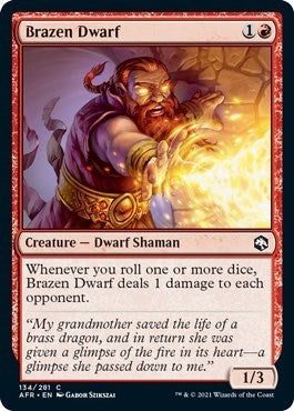 Brazen Dwarf (AFR) #134 Common (Lightly Played) Adventures in the Forgotten Realms Magic: The Gathering: 2021
