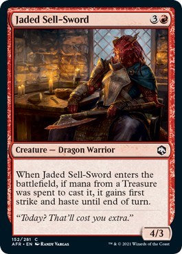 2021 Magic: Adventures in the Forgotten Realms (AFR) - Jaded Sell Sword (#152, Common)