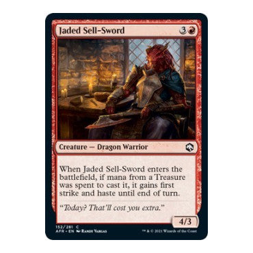 Jaded Sell-Sword (AFR) #152 Common Adventures in the Forgotten Realms Magic: The Gathering: 2021