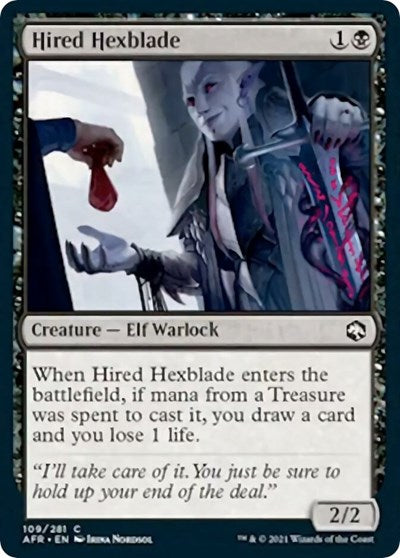 Hired Hexblade (AFR) #109 Common (Lightly Played) Adventures in the Forgotten Realms Magic: 2021