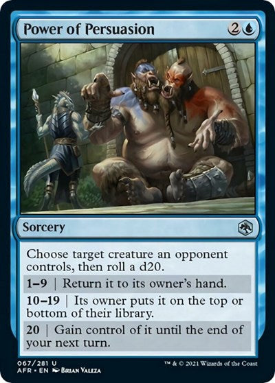 Power of Persuasion (AFR) #67 Uncommon Adventures in the Forgotten Realms Magic: The Gathering: 2021