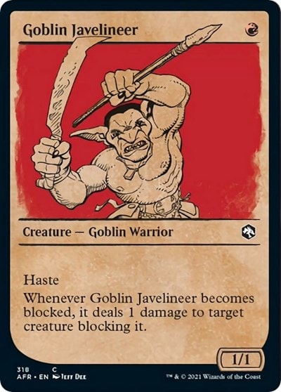 Goblin Javelineer (Showcase) (AFR) #318 Common (Lightly Played) Adventures in the Forgotten Realms Magic: The Gathering: 2021
