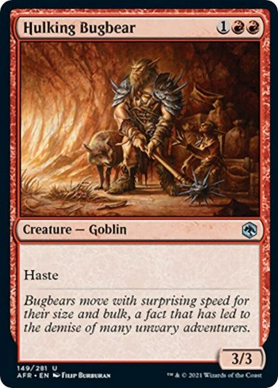 Hulking Bugbear (AFR) #149 Uncommon (Lightly Played) Adventures in the Forgotten Realms Magic: The Gathering: 2021