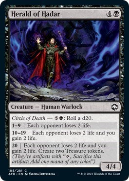 Herald of Hadar (AFR) #108 Common Adventures in the Forgotten Realms Magic: 2021