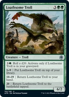 Loathsome Troll (AFR) #192 Uncommon Adventures in the Forgotten Realms Magic: The Gathering: 2021