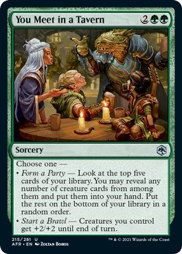 You Meet in a Tavern (AFR) #215 Uncommon Adventures in the Forgotten Realms Magic: The Gathering: 2021