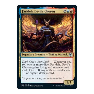 Farideh, Devil's Chosen (AFR) #221 Uncommon (Lightly Played) Adventures in the Forgotten Realms Magic: The Gathering: 2021