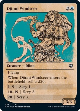 Djinni Windseer Showcase (AFR) #306 Common (Lightly Played) Adventures in the Forgotten Realms Magic: The Gathering: 2021