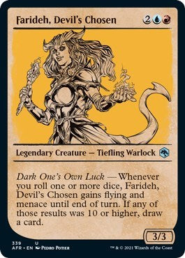 Farideh Devils Chosen Showcase (AFR) #339 Uncommon (Moderately Played) Adventures in the Forgotten Realms Magic: The Gathering: 2021