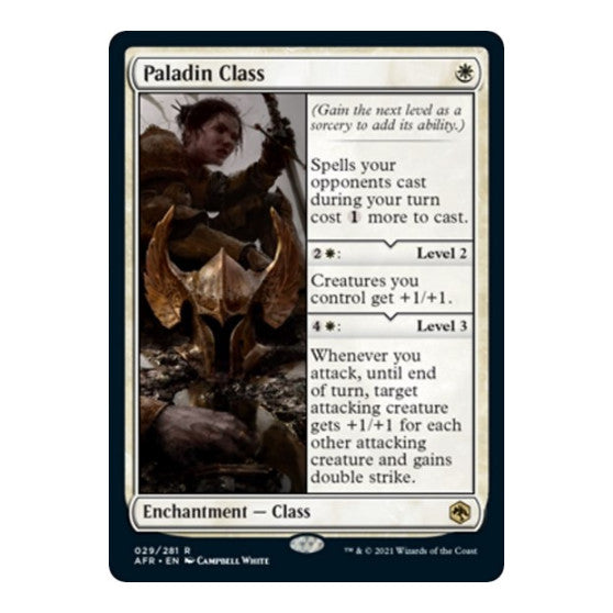 Paladin Class (AFR) #29 Rare (Foil Lightly Played) Adventures in the Forgotten Realms Magic: The Gathering: 2021