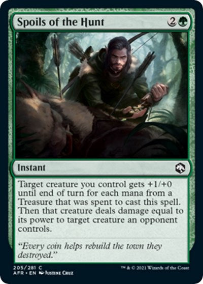 Spoils of the Hunt (AFR) #205 Common (Moderately Played) Adventures in the Forgotten Realms Magic: The Gathering: 2021