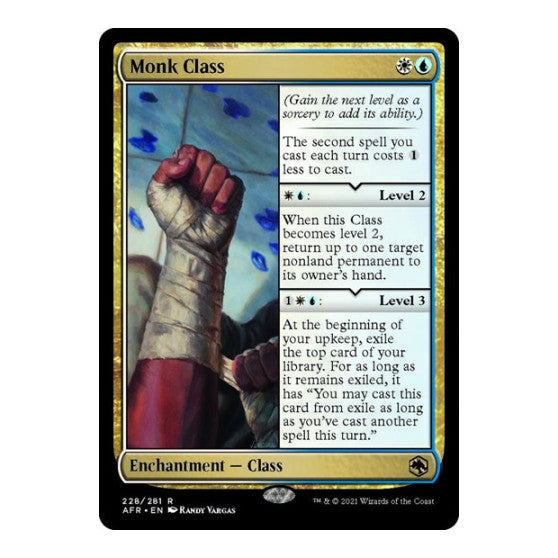 Monk Class (AFR) #228 Rare (Near Mint) Adventures in the Forgotten Realms Magic: The Gathering: 2021