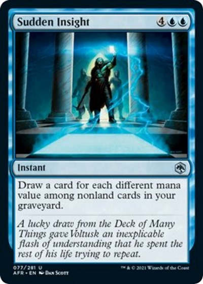 Sudden Insight (AFR) #77 Uncommon (Lightly Played) Adventures in the Forgotten Realms Magic: 2021