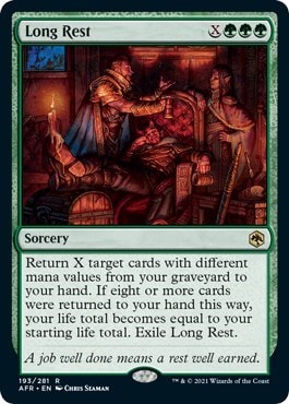 Long Rest (AFR) #193 Rare (Lightly Played) Adventures in the Forgotten Realms Magic: The Gathering: 2021