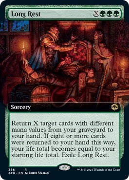 Long Rest Extended Art (AFR) #386 Rare (Near Mint) Adventures in the Forgotten Realms Magic: The Gathering: 2021