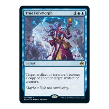 True Polymorph (AFR) #80 Rare (Lightly Played) Adventures in the Forgotten Realms Magic: The Gathering: 2021