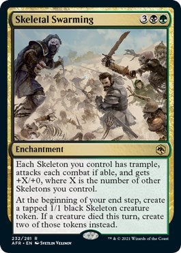 Skeletal Swarming (AFR) #232 Rare (Near Mint) Adventures in the Forgotten Realms Magic: The Gathering: 2021