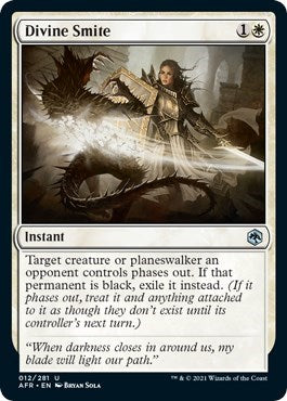 Divine Smite (AFR) #12 Uncommon (Lightly Played) Adventures in the Forgotten Realms Magic: The Gathering: 2021