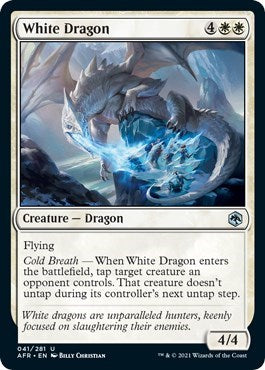White Dragon (AFR) #41 Uncommon (Lightly Played) Adventures in the Forgotten Realms Magic: The Gathering: 2021
