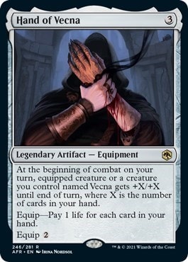Hand of Vecna (AFR) #246 Rare (Lightly Played) Adventures in the Forgotten Realms Magic: The Gathering: 2021