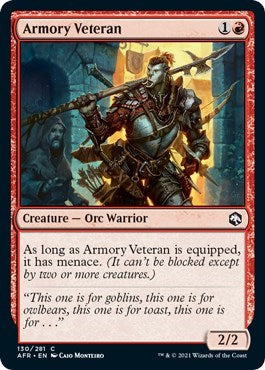Armory Veteran (AFR) #130 Common Adventures in the Forgotten Realms Magic: 2021