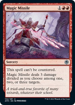 Magic Missile (AFR) #154 Uncommon (Moderately Played) Adventures in the Forgotten Realms Magic: The Gathering: 2021