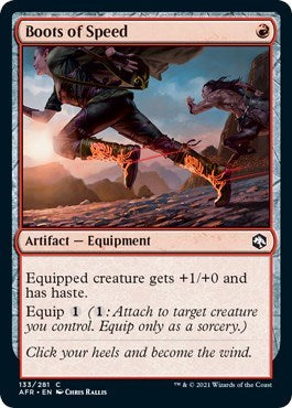 Boots of Speed (AFR) #133 Common Adventures in the Forgotten Realms Magic: The Gathering: 2021