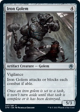 Iron Golem (AFR) #247 Uncommon (Lightly Played) Adventures in the Forgotten Realms Magic: The Gathering: 2021