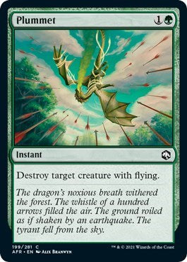 Plummet (AFR) #199 Common (Moderately Played) Adventures in the Forgotten Realms Magic: The Gathering: 2021
