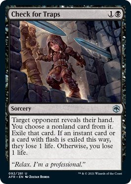 Check for Traps (AFR) #92 Uncommon (Moderately Played) Adventures in the Forgotten Realms Magic: The Gathering: 2021