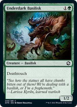 Underdark Basilisk (AFR) #208 Common Adventures in the Forgotten Realms Magic: The Gathering: 2021