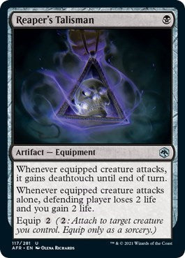 Reapers Talisman (AFR) #117 Uncommon (Moderately Played) Adventures in the Forgotten Realms Magic: The Gathering: 2021