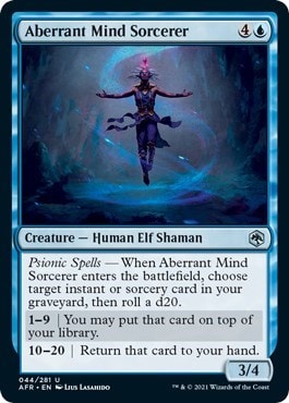 Aberrant Mind Sorcerer (AFR) #44 Uncommon (Lightly Played) Adventures in the Forgotten Realms Magic: The Gathering: 2021
